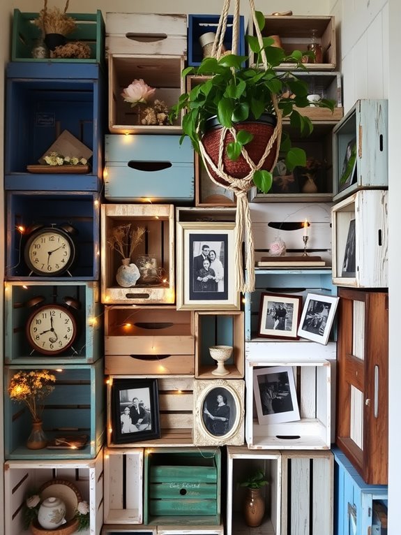 vintage crate display ideas