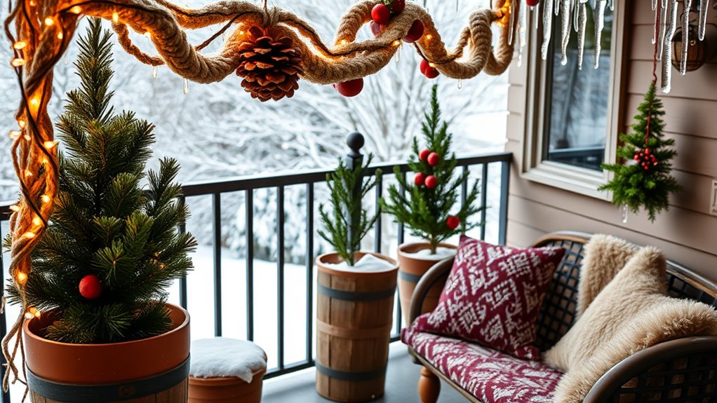 winter balcony wall decor