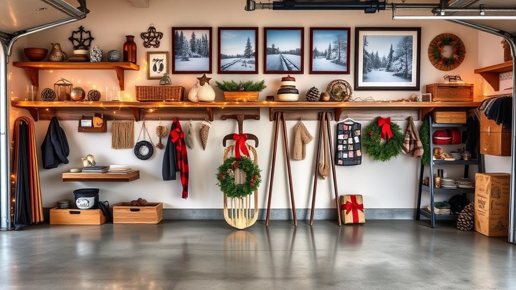 winter garage wall decor