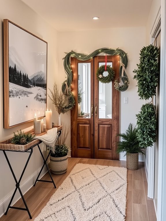 winter hallway decor selection