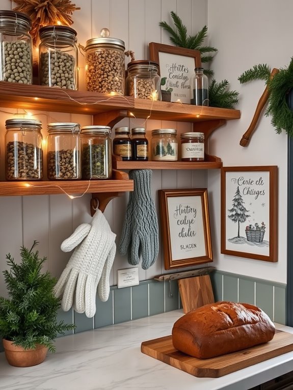 winter pantry wall decor