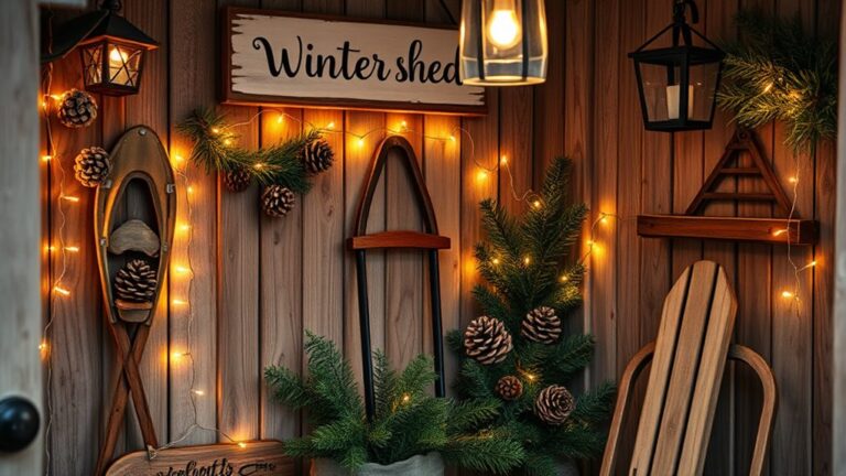 winter shed wall decor