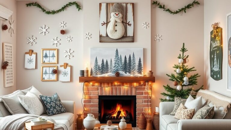 winter themed living room decor