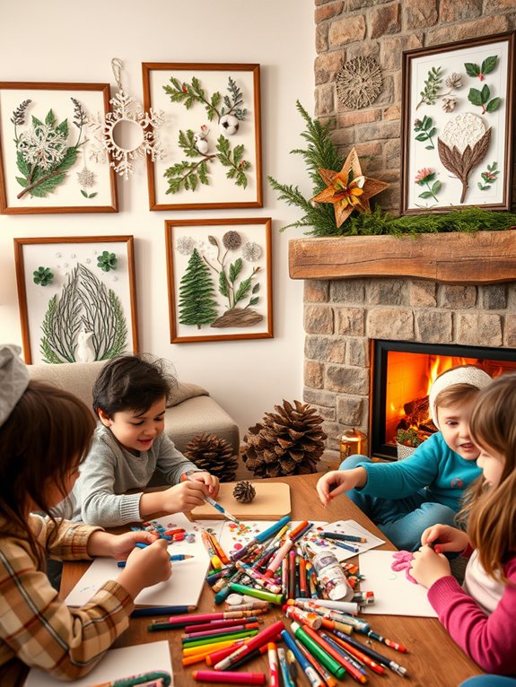 winter themed nature art