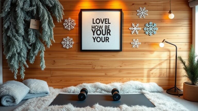 winter workout wall decor