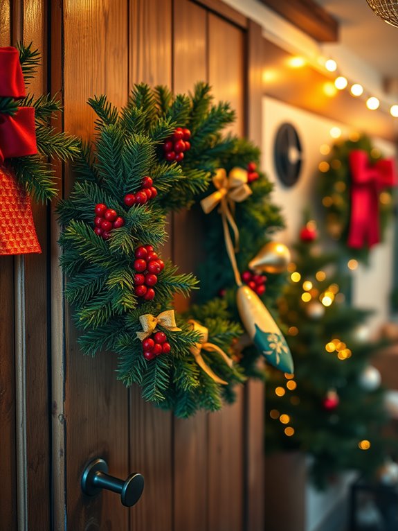 wreaths on unused hooks