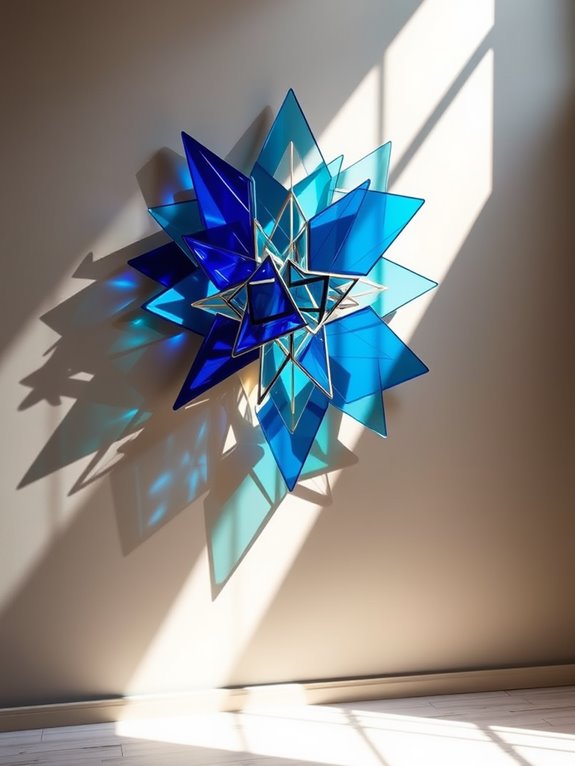 abstract geometric wall decor