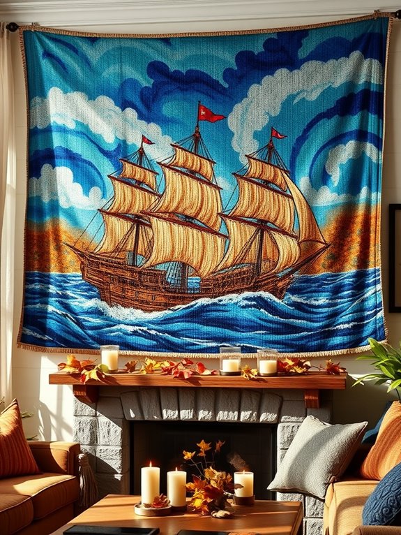 adventure themed textured tapestries