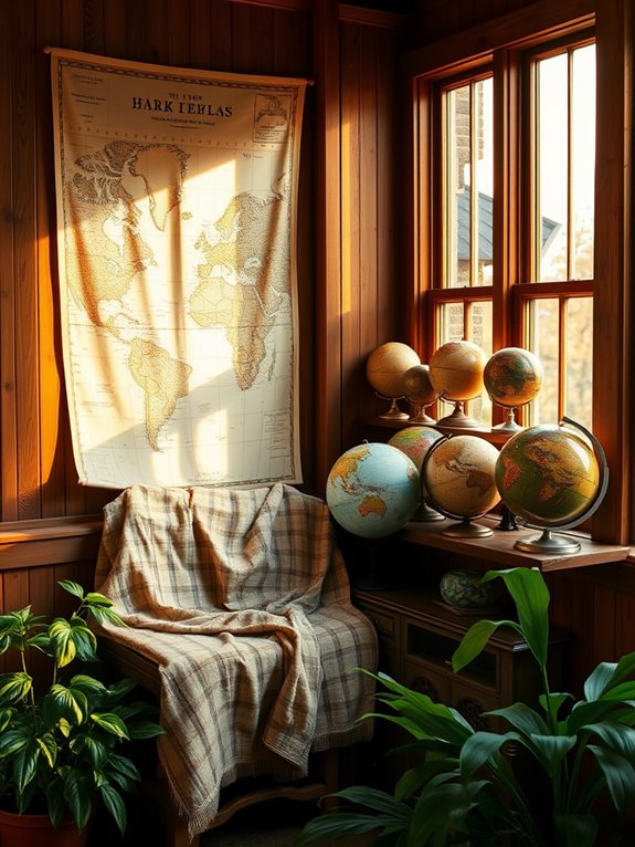 antique cartography and globes