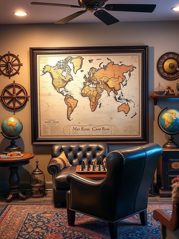 antique cartography decorative artwork