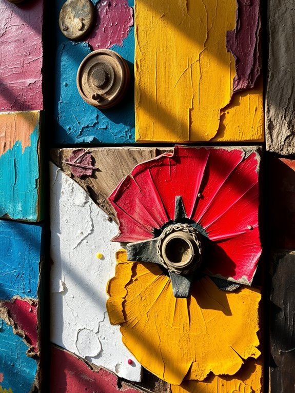 artistic layered material compositions