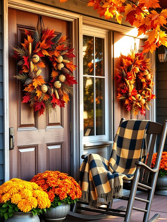 autumn foliage rustic wreaths