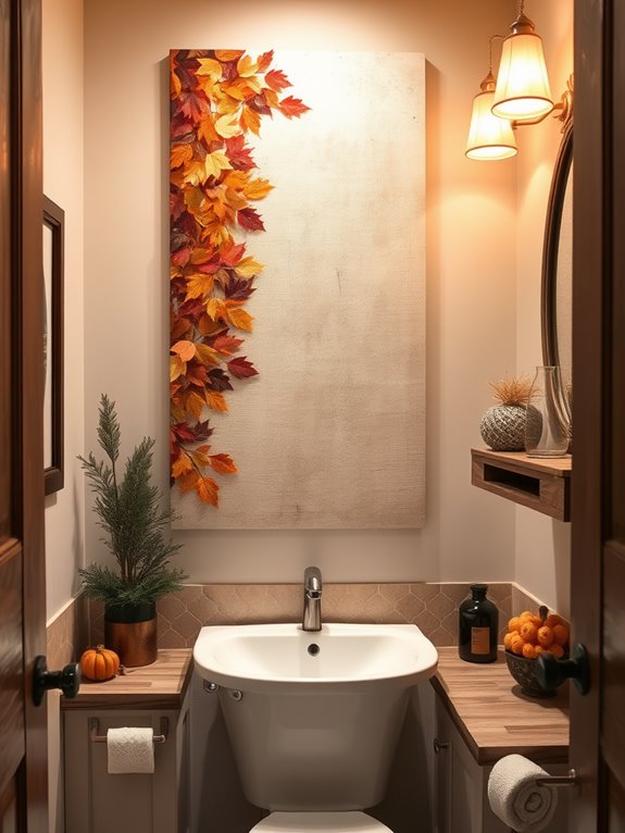 autumn foliage wall decor