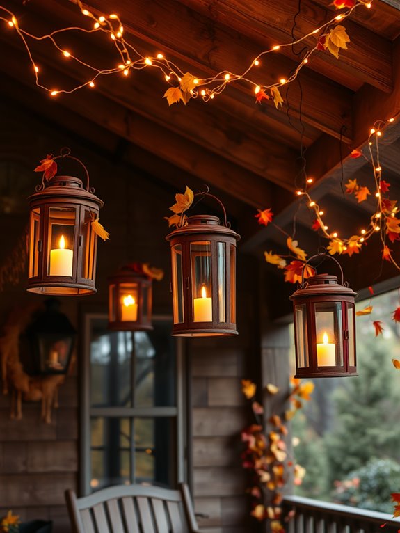 autumn lantern string lights