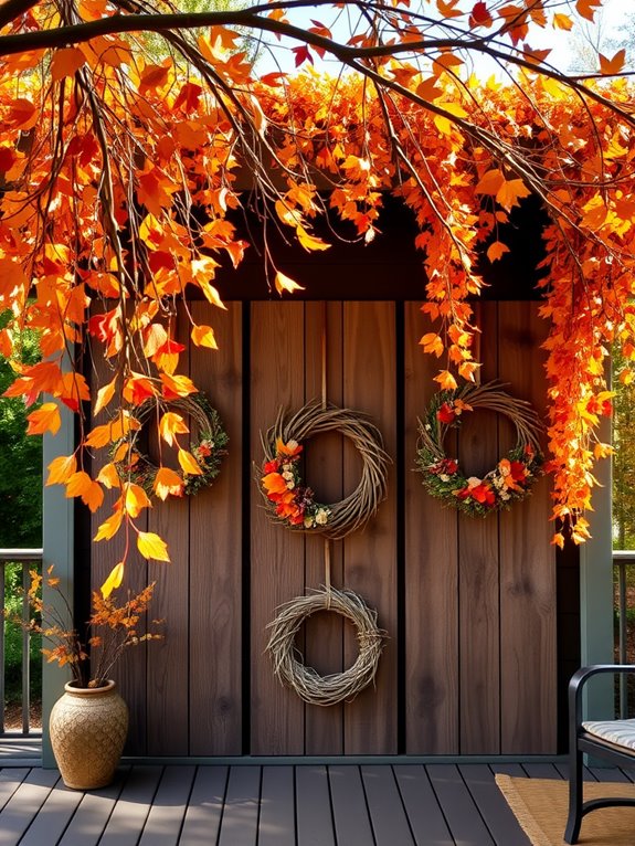 autumn leaves wall decoration