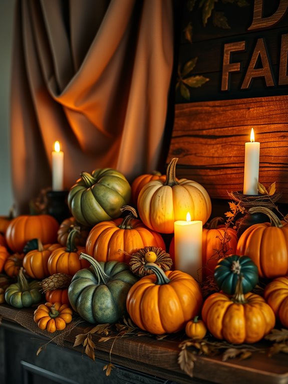 autumn themed decorative accents