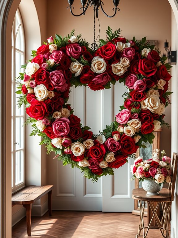 beautiful floral love wreath