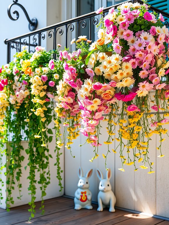 beautiful hanging floral arrangements