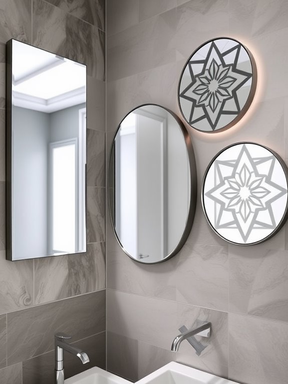 beveled bathroom mirror styles
