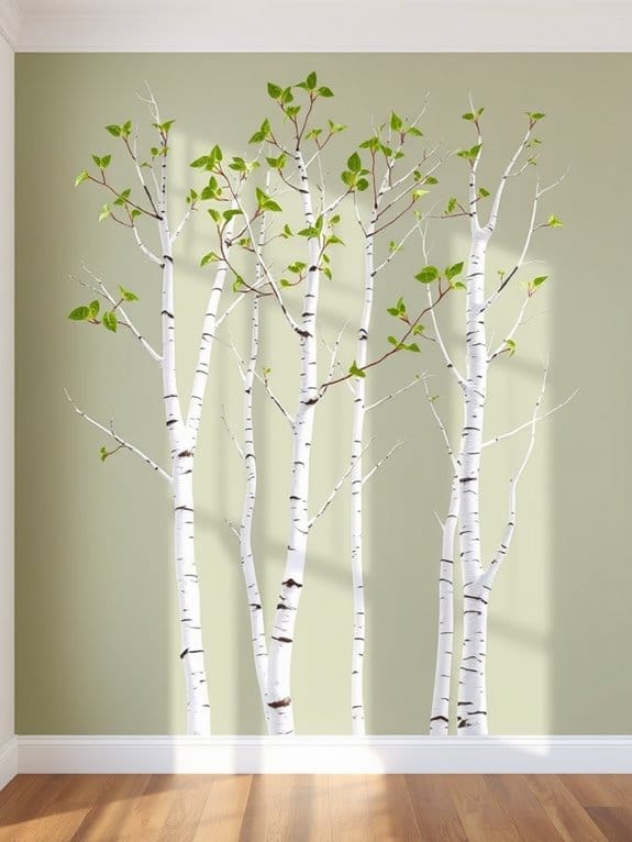 birch tree wall decor