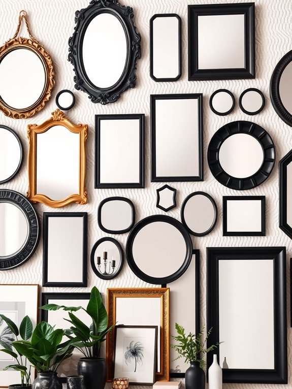 black mirrors gallery wall