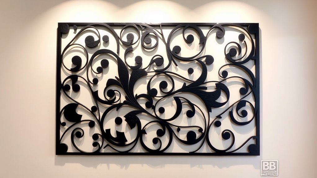 bold black metal decor