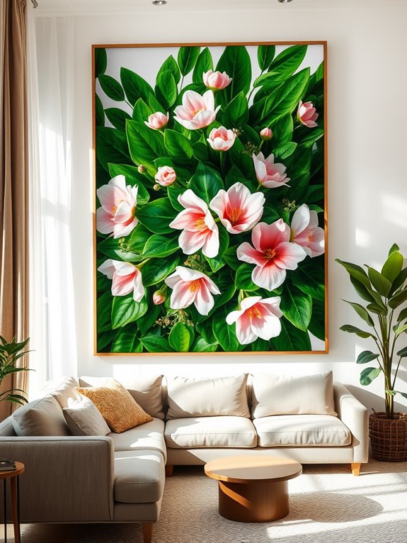 bold botanical canvas art