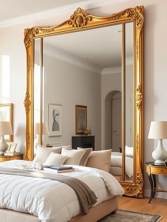 bold oversized framed mirrors