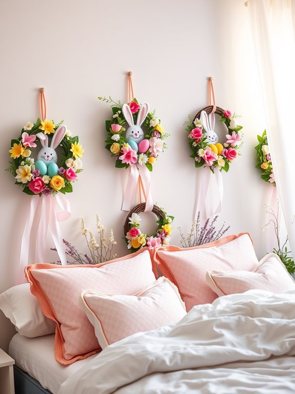 bright and colorful wreaths