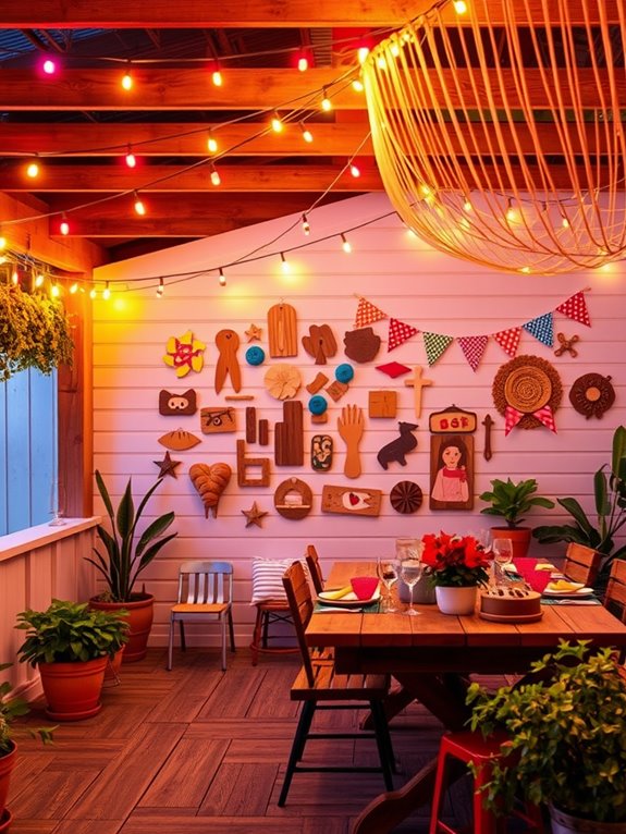 bright holiday string lights