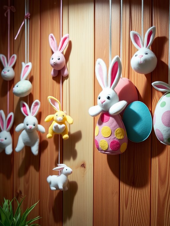 bunny and egg decorations