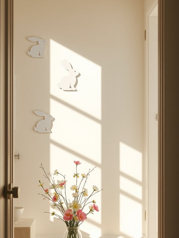 bunny silhouette decorative artwork