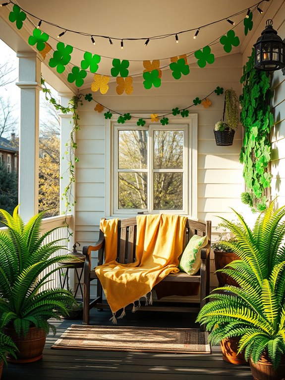celebratory green and gold