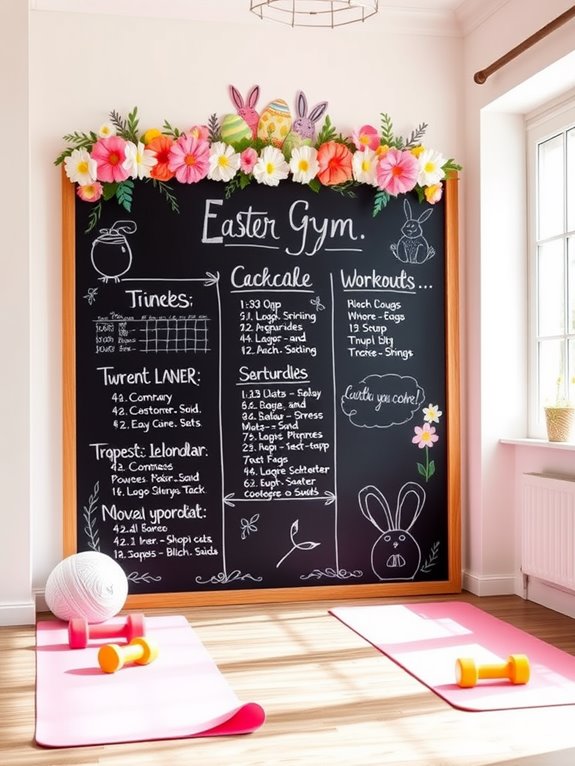 chalkboard for workout tracking