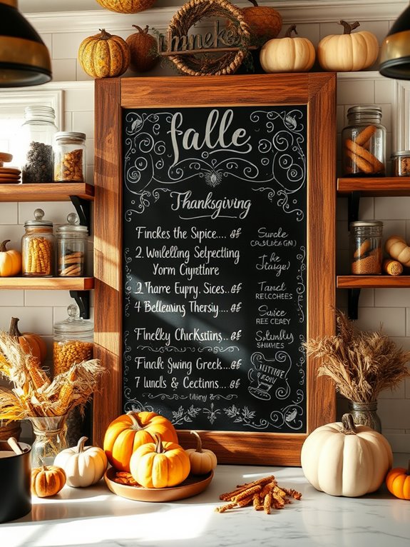 chalkboard menu showcase styles