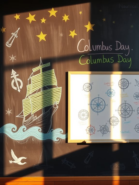 chalkboard or whiteboard surface