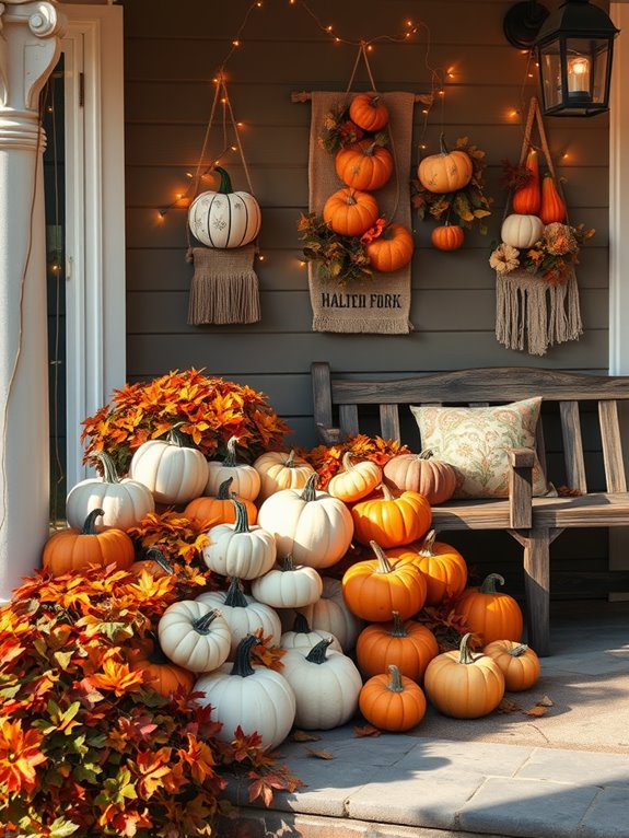 charming autumnal pumpkin decorations