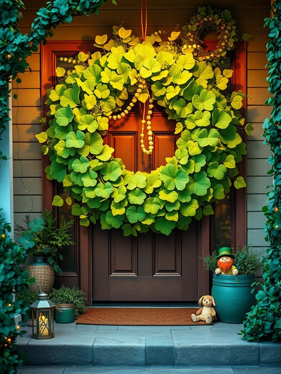 charming decorative shamrock wreaths