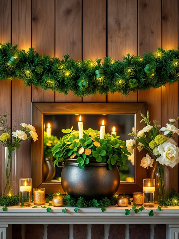 charming gold themed centerpieces