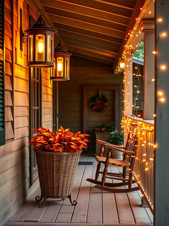 charming rustic lighting accents