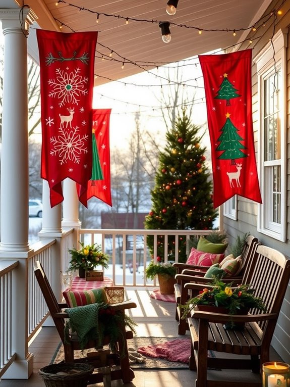 cheerful festive decorative banners