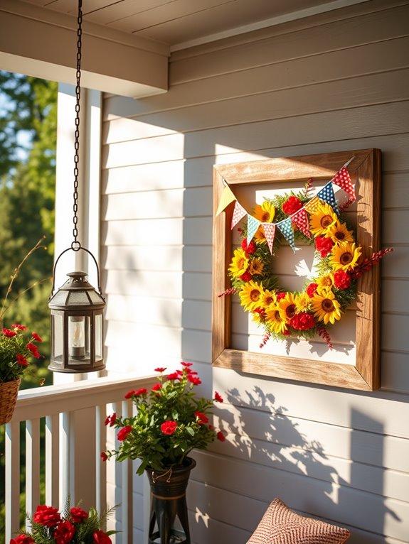 cheerful festive wall decor