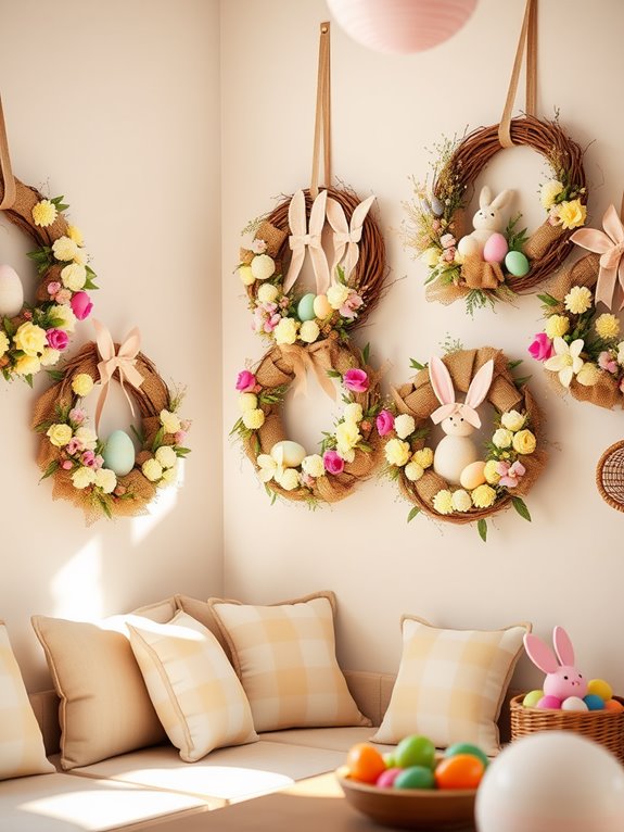 cheerful festive wreath decorations