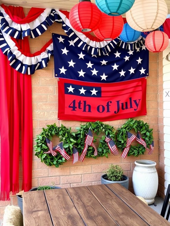 cheerful holiday decorations displayed
