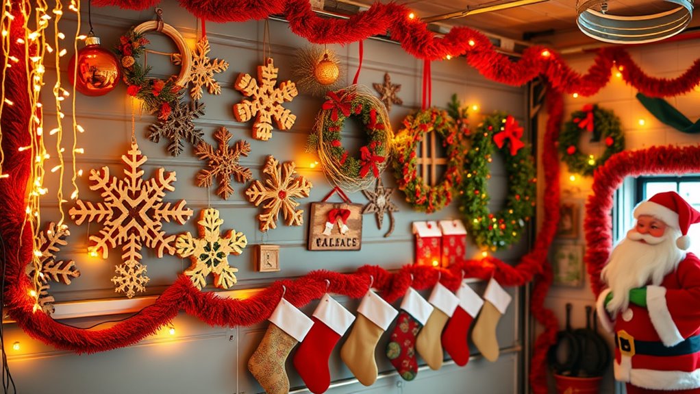 christmas garage wall decor