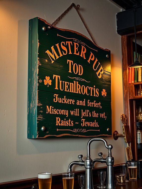 classic irish pub sign