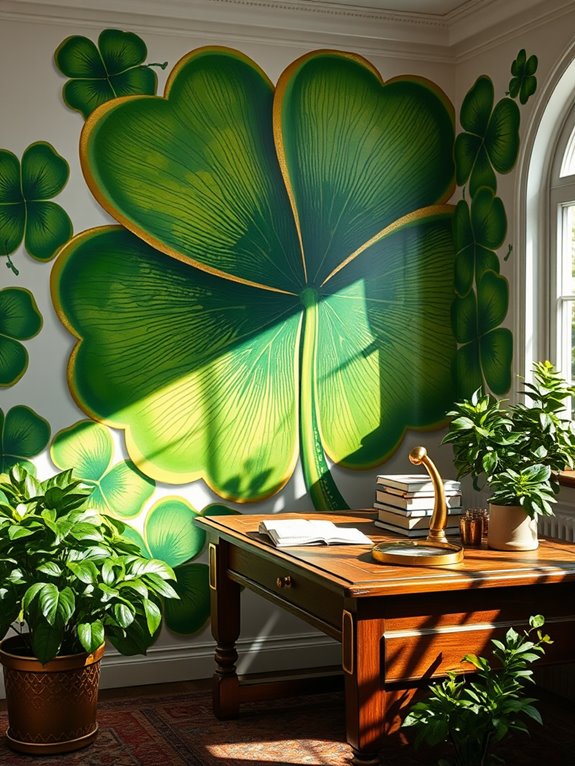 clover mural art project