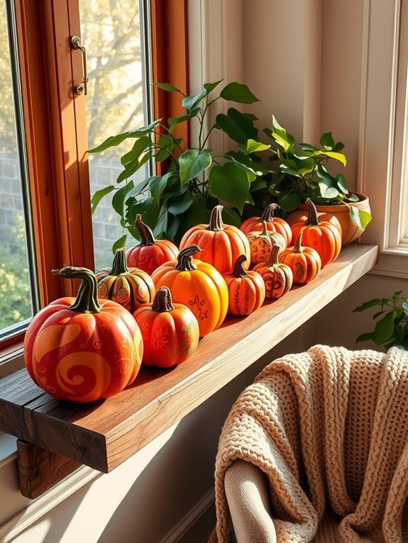 colorful autumn pumpkin art