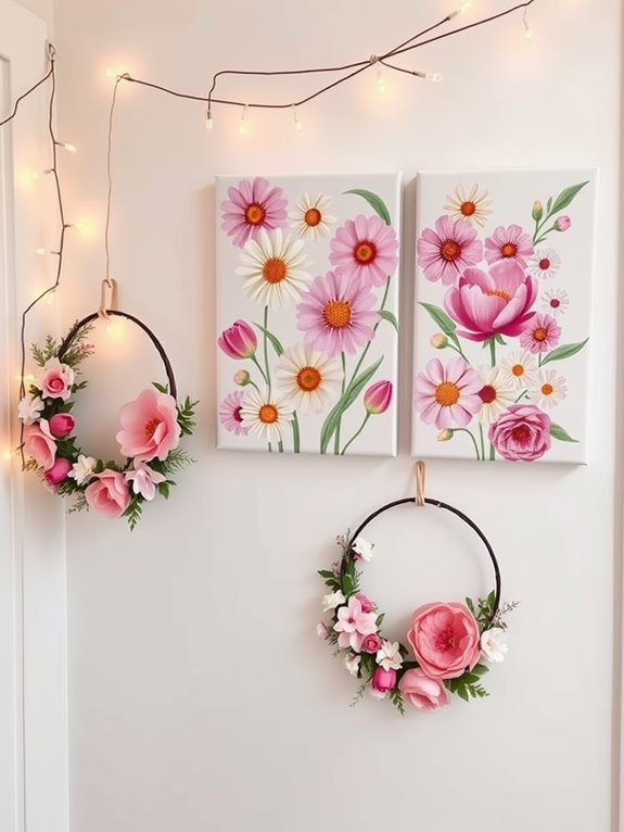 colorful botanical wall decor