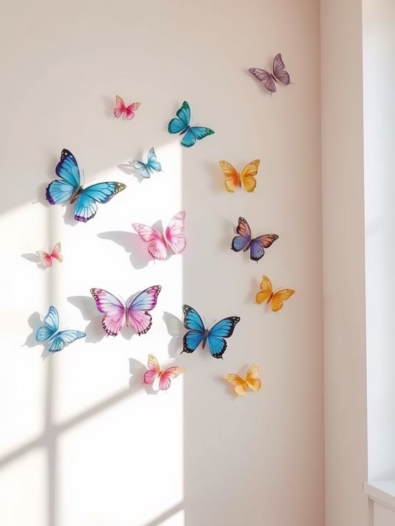 colorful butterfly wall decals